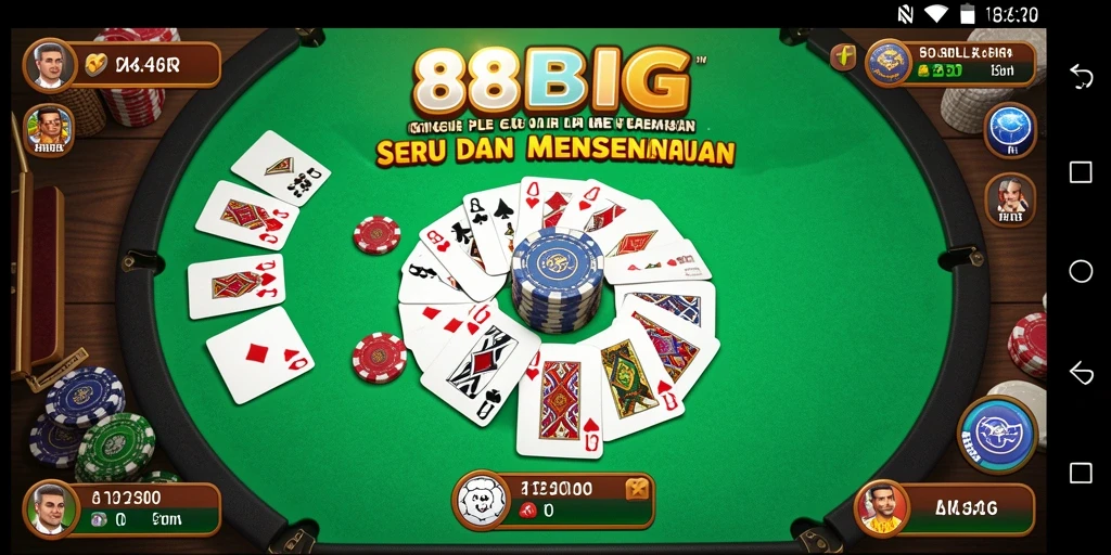 Tampilan gameplay Gaple yang seru dan menarik di 88BIG.