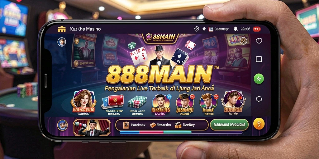 Tampilan real-time dealer dalam permainan Live Casino 88MAIN.