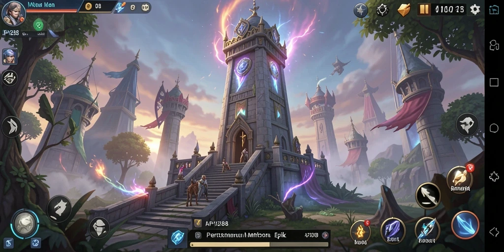 Tampilan visual menakjubkan dari gameplay Tower Defense API288.