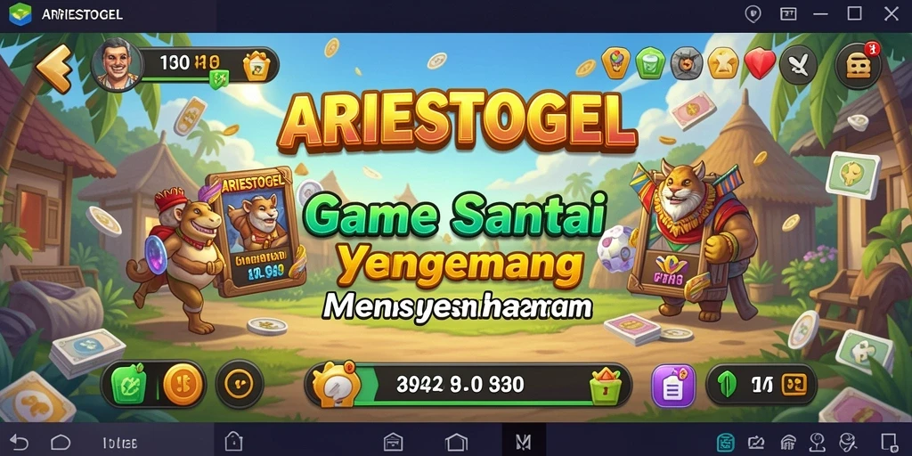 Tampilan gameplay ARIESTOGEL yang cerah dan menarik.