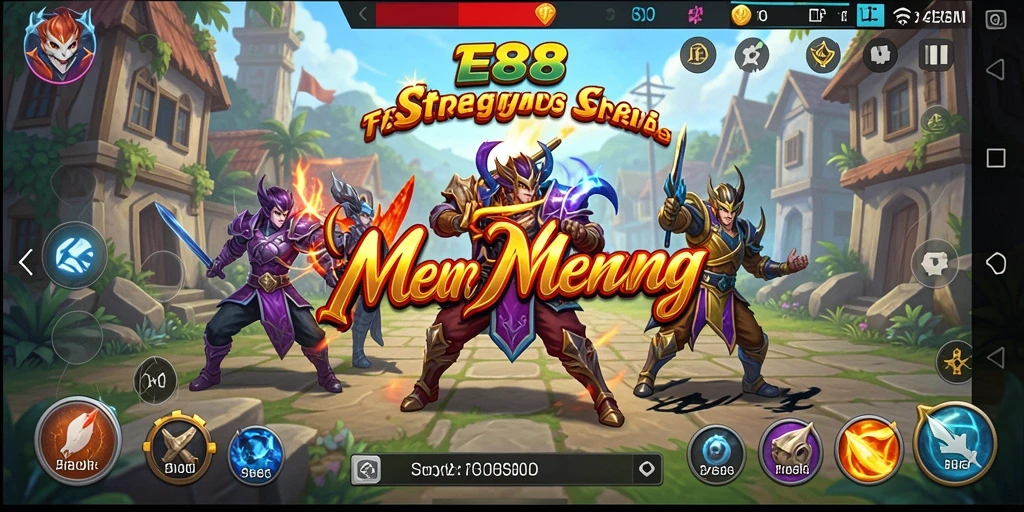 Screenshot E88 menampilkan pertempuran strategi yang intens dan mendebarkan.