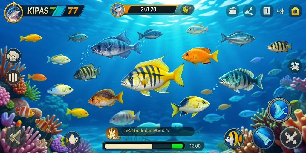 Tangkapan layar utama gameplay Tembak Ikan KIPAS777 yang penuh aksi.