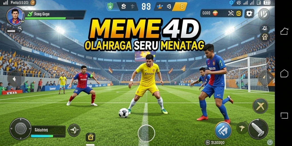 Tampilan gameplay seru dari MEME4D dengan aksi olahraga yang mendebarkan.