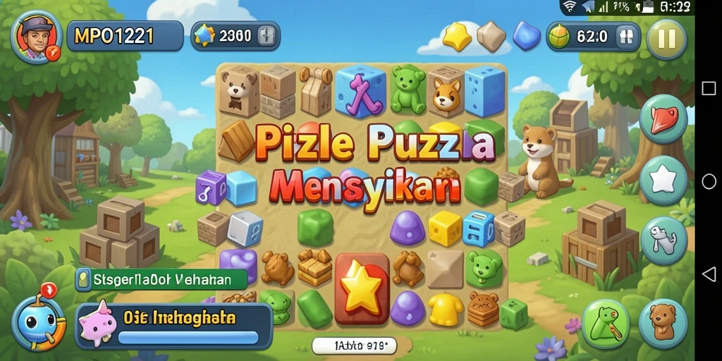 Tampilan gameplay MPO1221 dengan tantangan puzzle yang menantang.