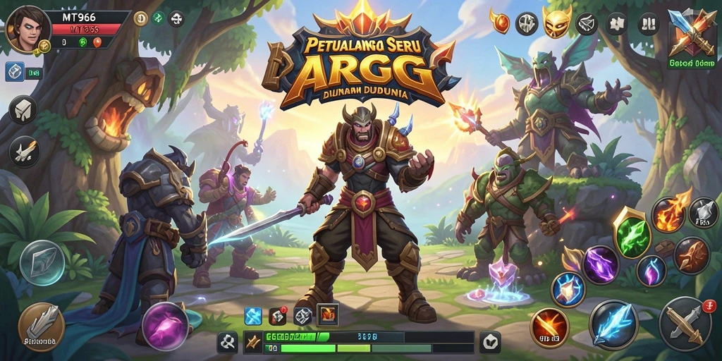 Screenshot gameplay MT966 menampilkan aksi mendebarkan dalam pertempuran ARPG.