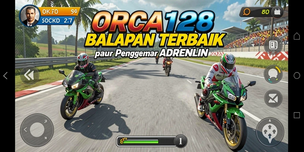 Tampilan gameplay ORCA128 yang mendebarkan dan penuh aksi.