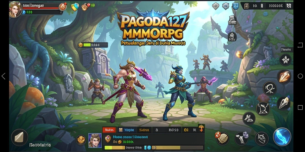 Tampilan gameplay seru dalam dunia MMORPG yang menakjubkan.