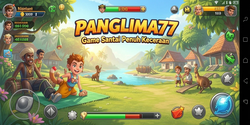 Screenshot gameplay yang menampilkan keseruan PANGLIMA77.
