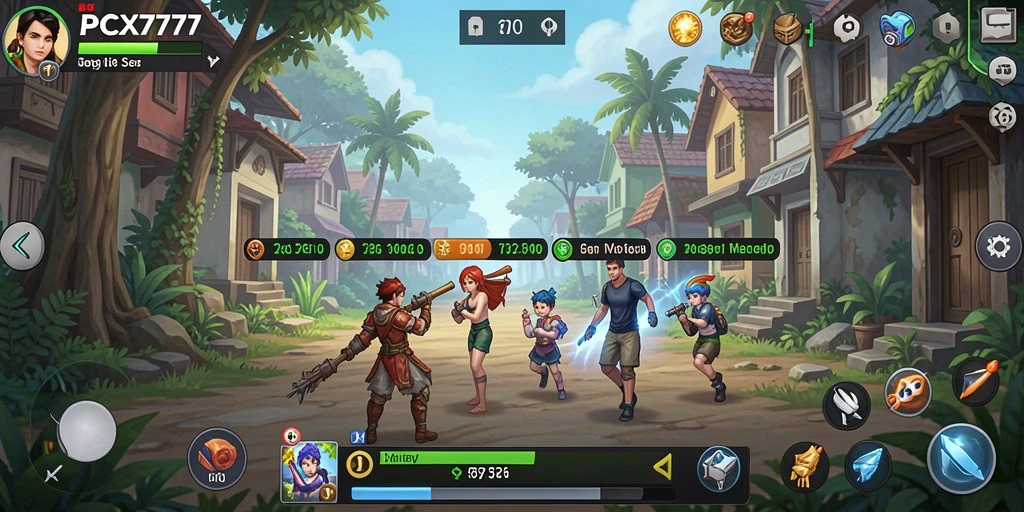 Tampilan gameplay seru dan memikat dari PCX777 yang penuh warna.