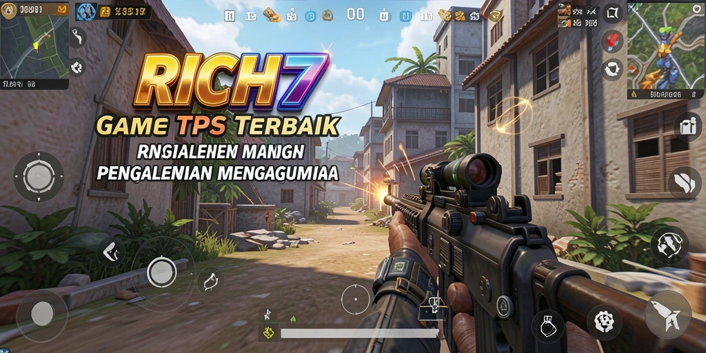Tampilan gameplay RICH7 yang mendebarkan dan seru di medan perang TPS.