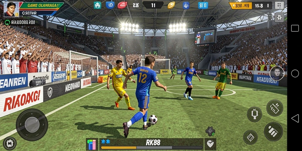 Tampilan menarik dari gameplay RK88 yang menantang dan seru.