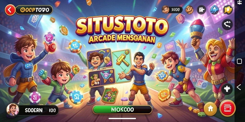 Tampilan gameplay seru di dalam SITUSTOTO dengan berbagai tantangan Arcade.