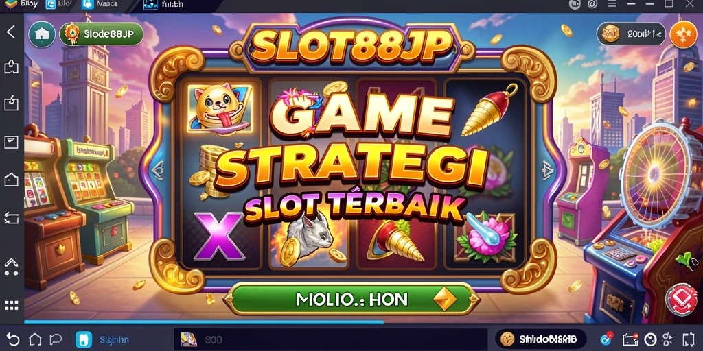 Screenshot permainan SLOT88JP menampilkan berbagai simbol slot dan gameplay yang dinamis.