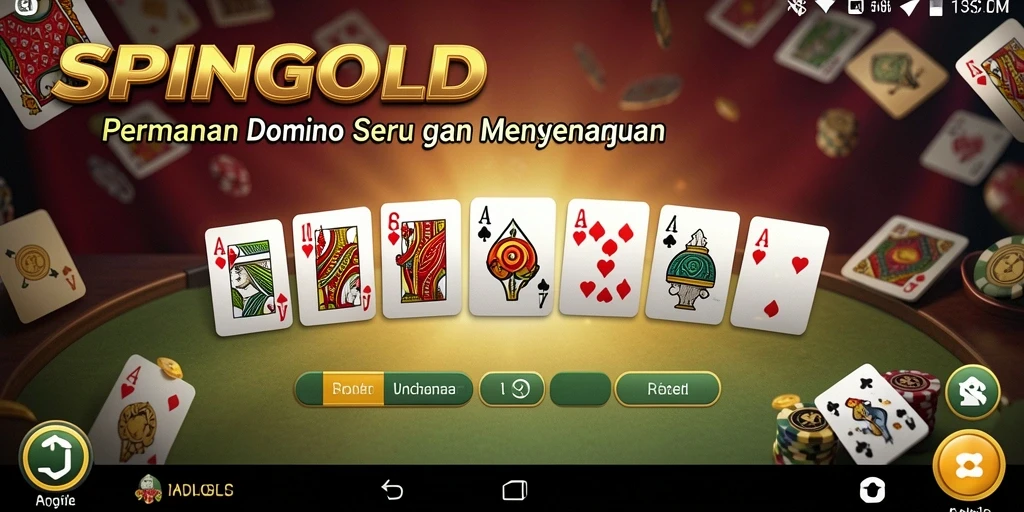 Tangkapan layar gameplay SPINGOLD yang menampilkan aksi seru permainan Domino.
