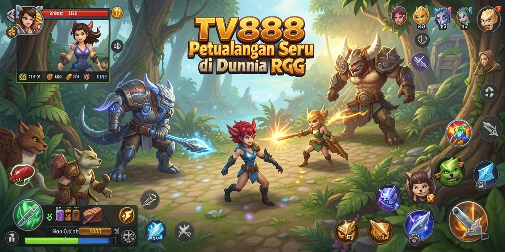 Screenshot gameplay TV888 yang menampilkan petualangan RPG yang epik.