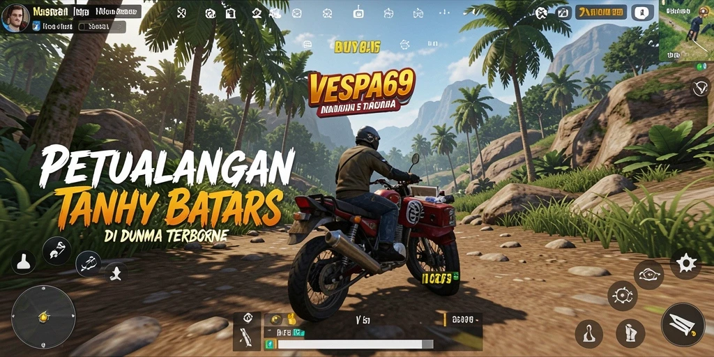 Tampilan gameplay yang memukau dari VESPA69 menunjukkan kebebasan eksplorasi yang tak terbatas.