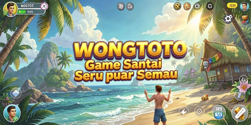 Screenshot gameplay WONGTOTO dengan grafis cerah dan gameplay sederhana.